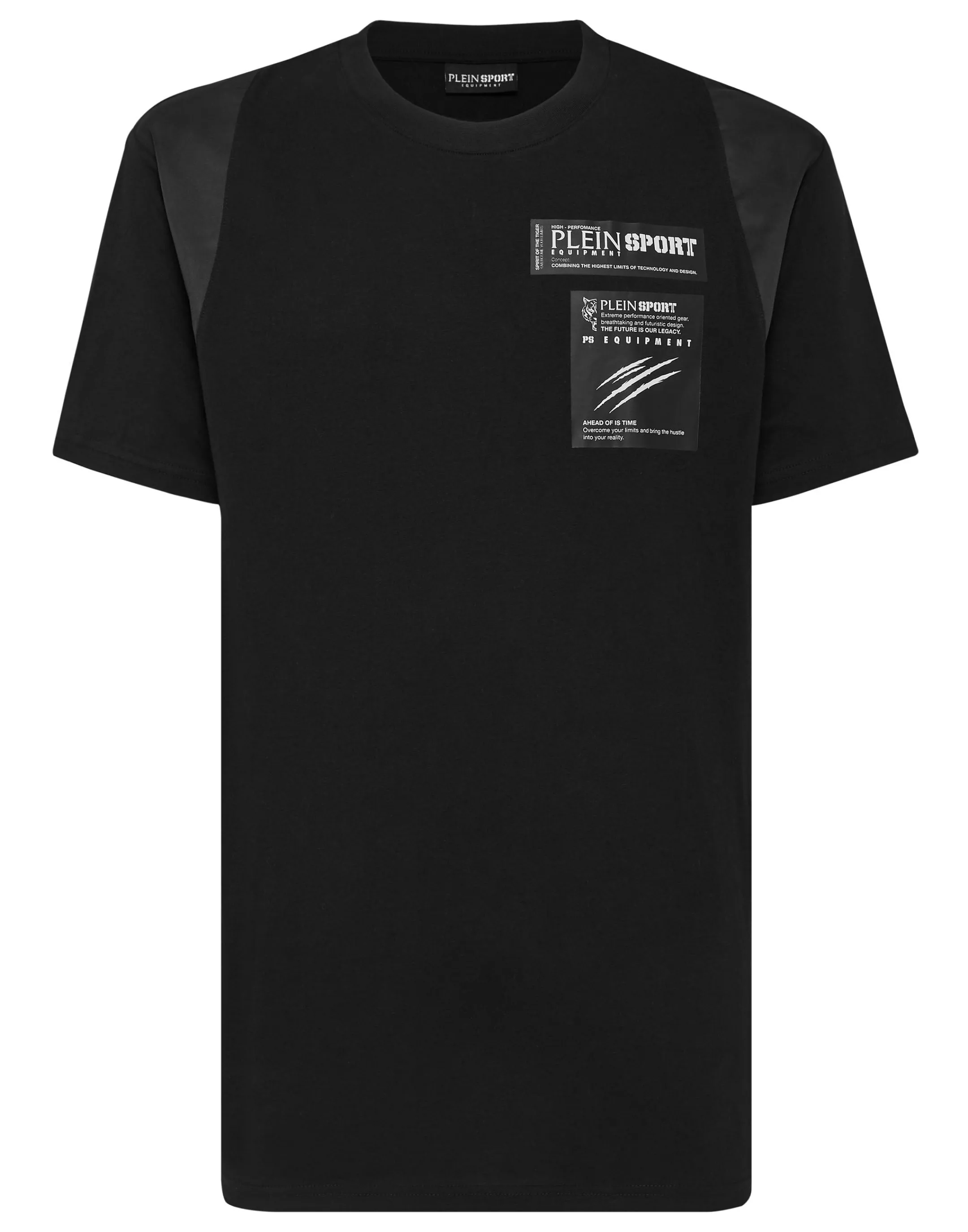 Best Sale Plein Sport T-Shirt Round Neck Ss Global Express Edition Black / White