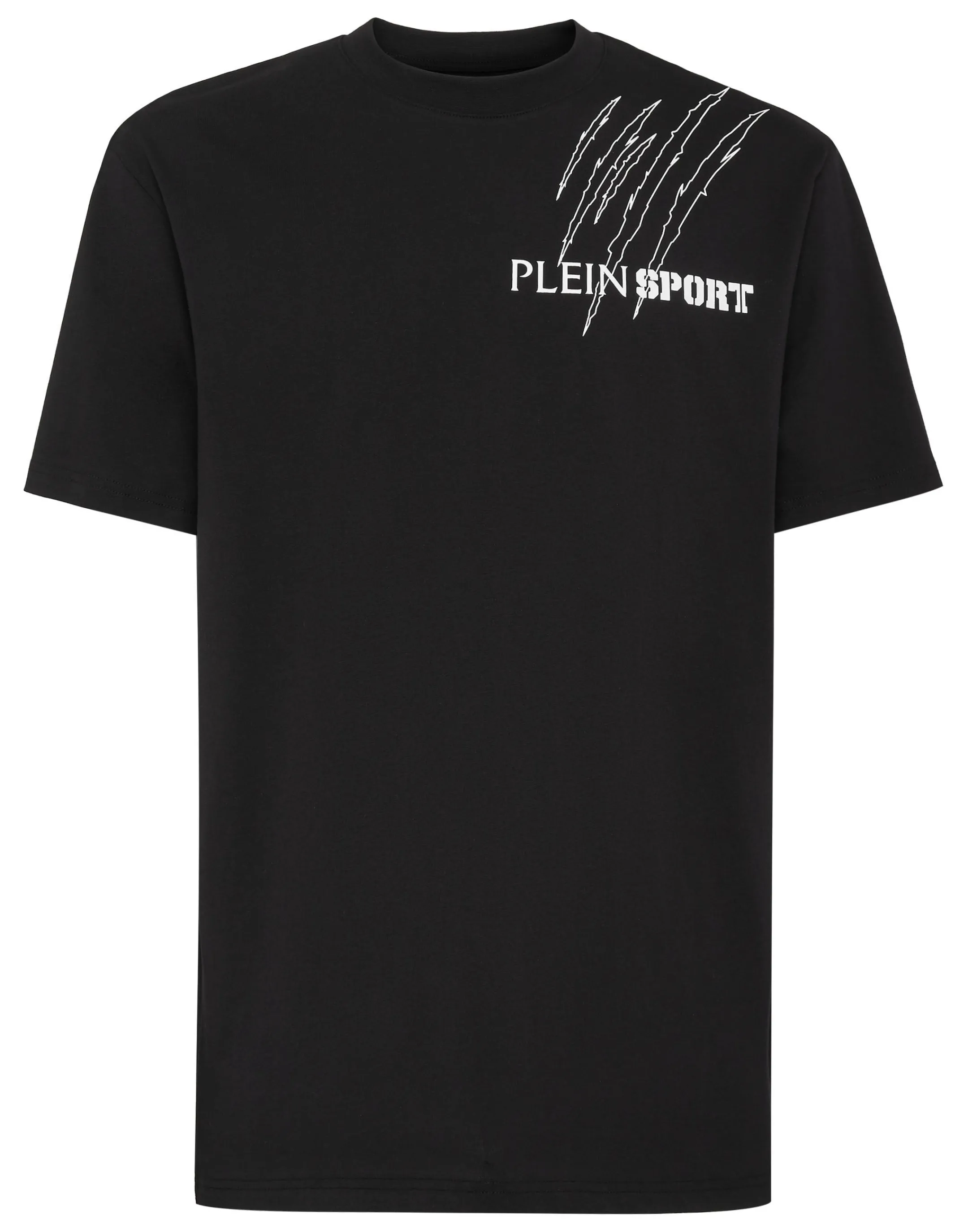 Flash Sale Plein Sport T-Shirt Round Neck Ss Scratch Black / White