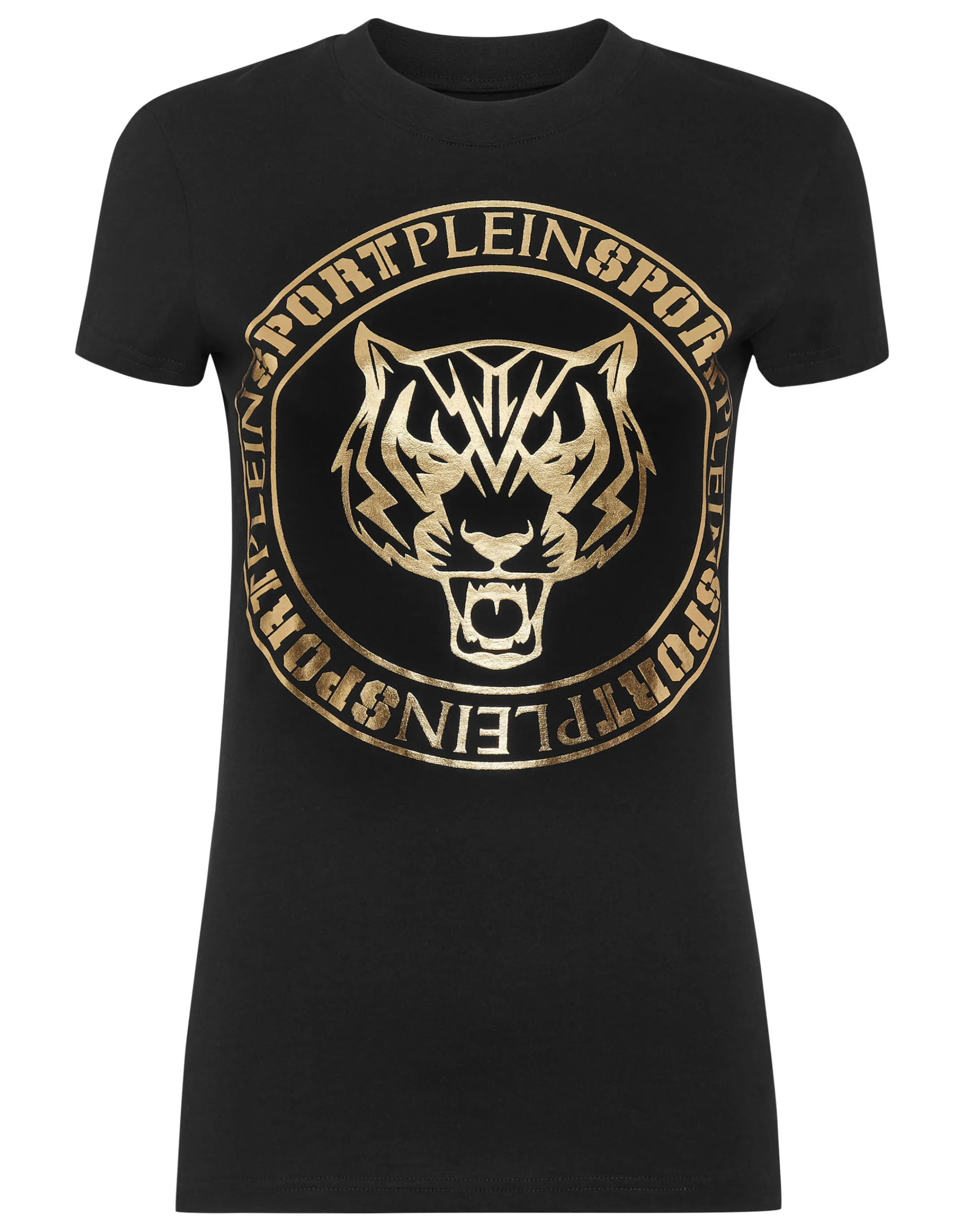 Best Plein Sport T-Shirt Round Neck Ss Sexy Pure Fit Tiger Black