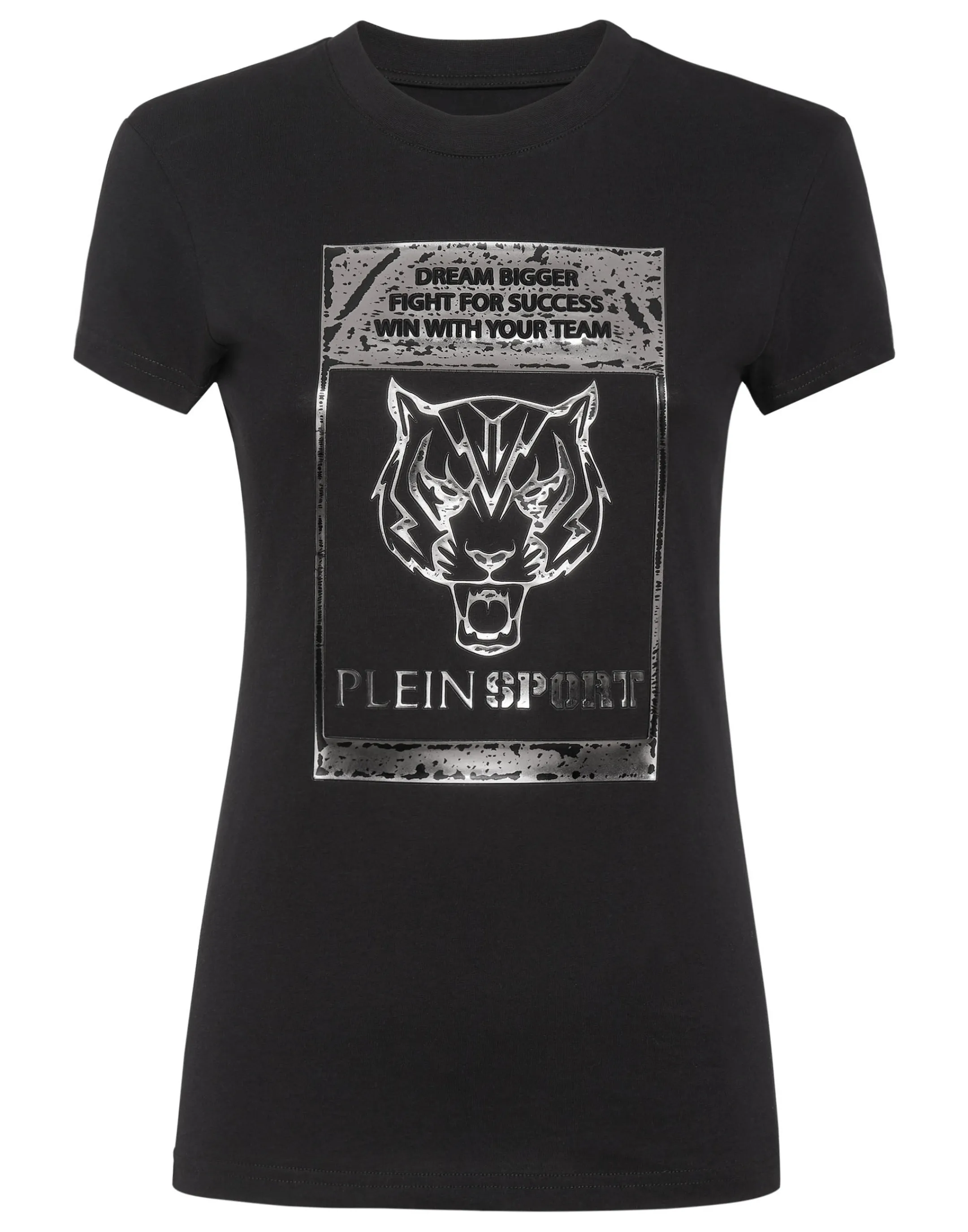 Fashion Plein Sport T-Shirt Round Neck Ss Sexy Pure Fit Tiger Black