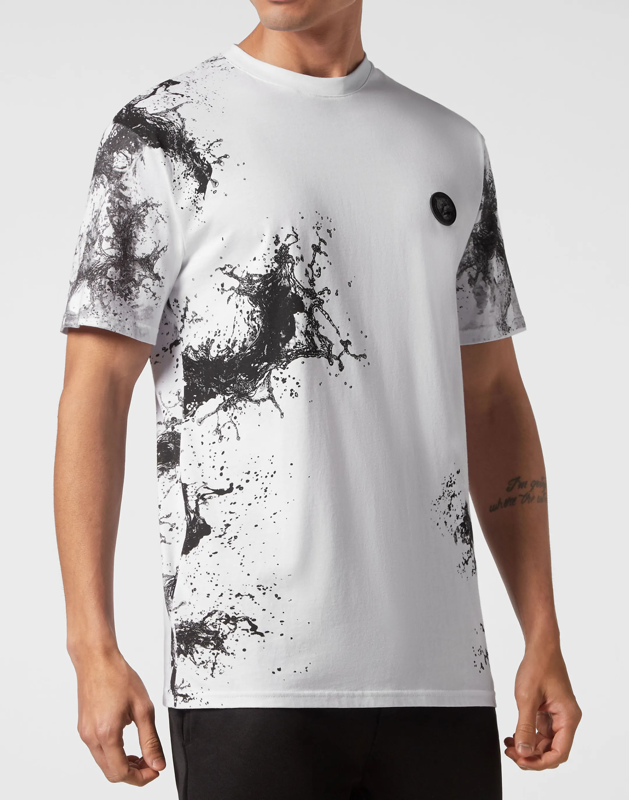 New Plein Sport T-Shirt Round Neck Ss Splash Extreme White