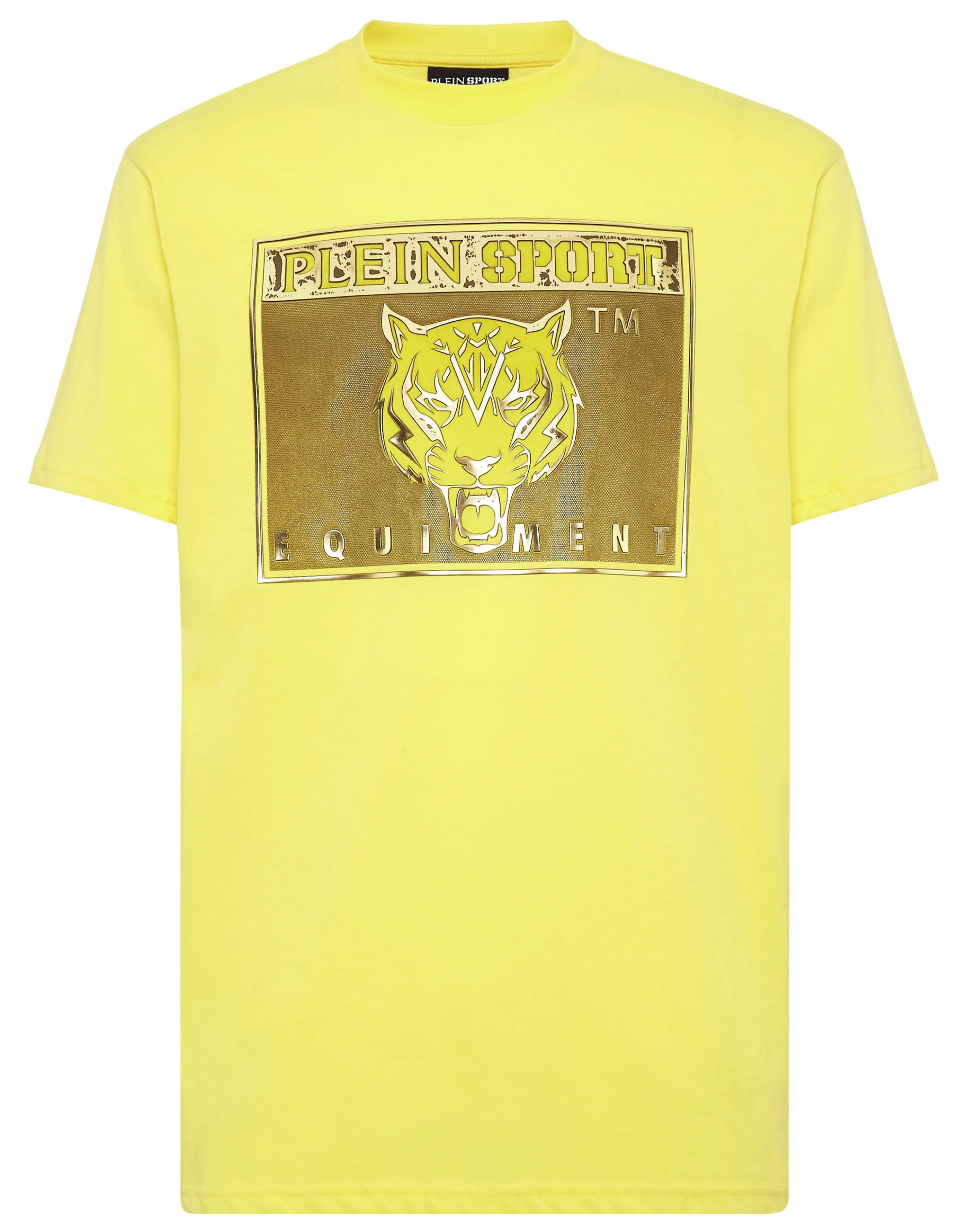 Online Plein Sport T-Shirt Round Neck Ss Statement Yellow