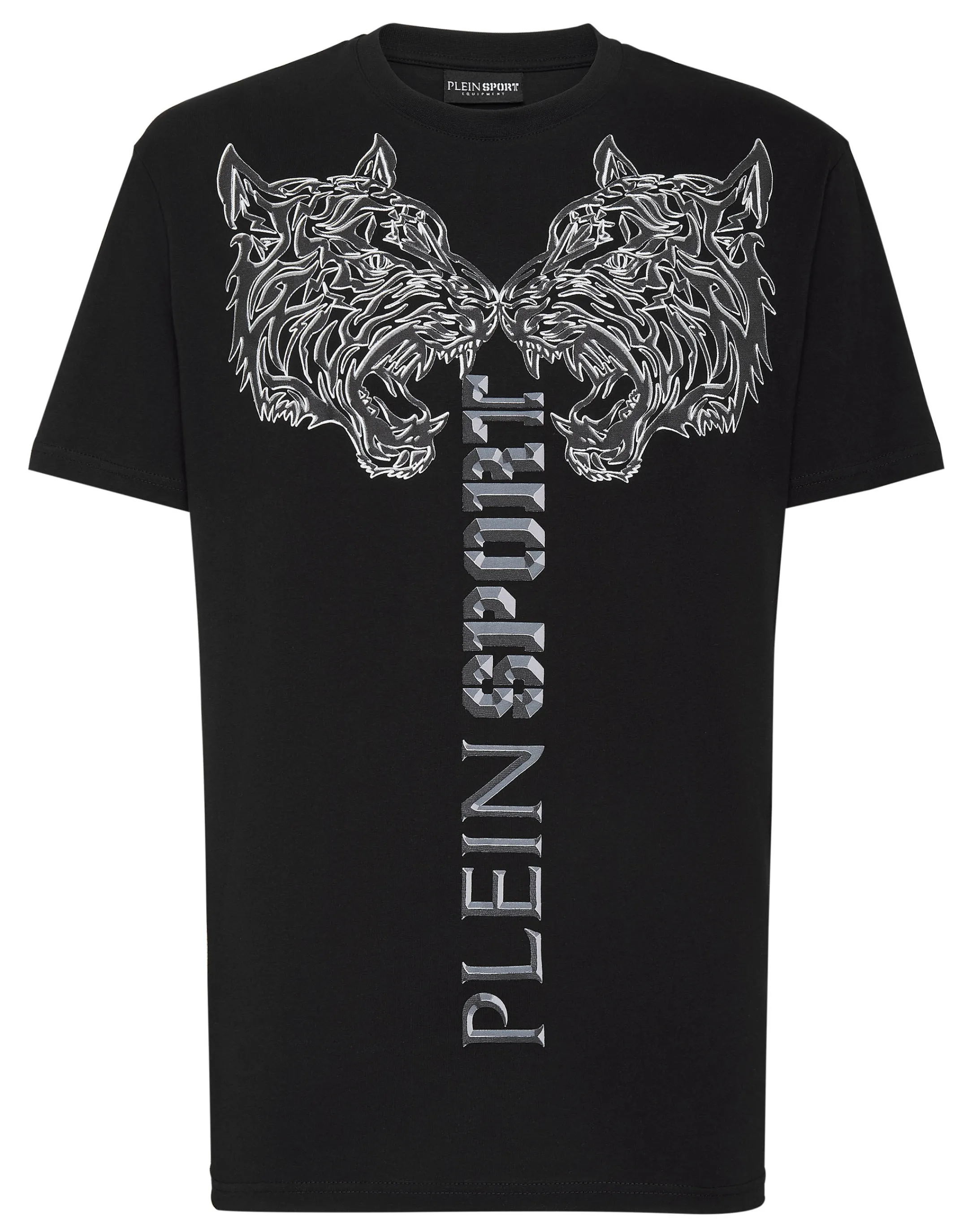 Shop Plein Sport T-Shirt Round Neck Ss Tiger Black / Black