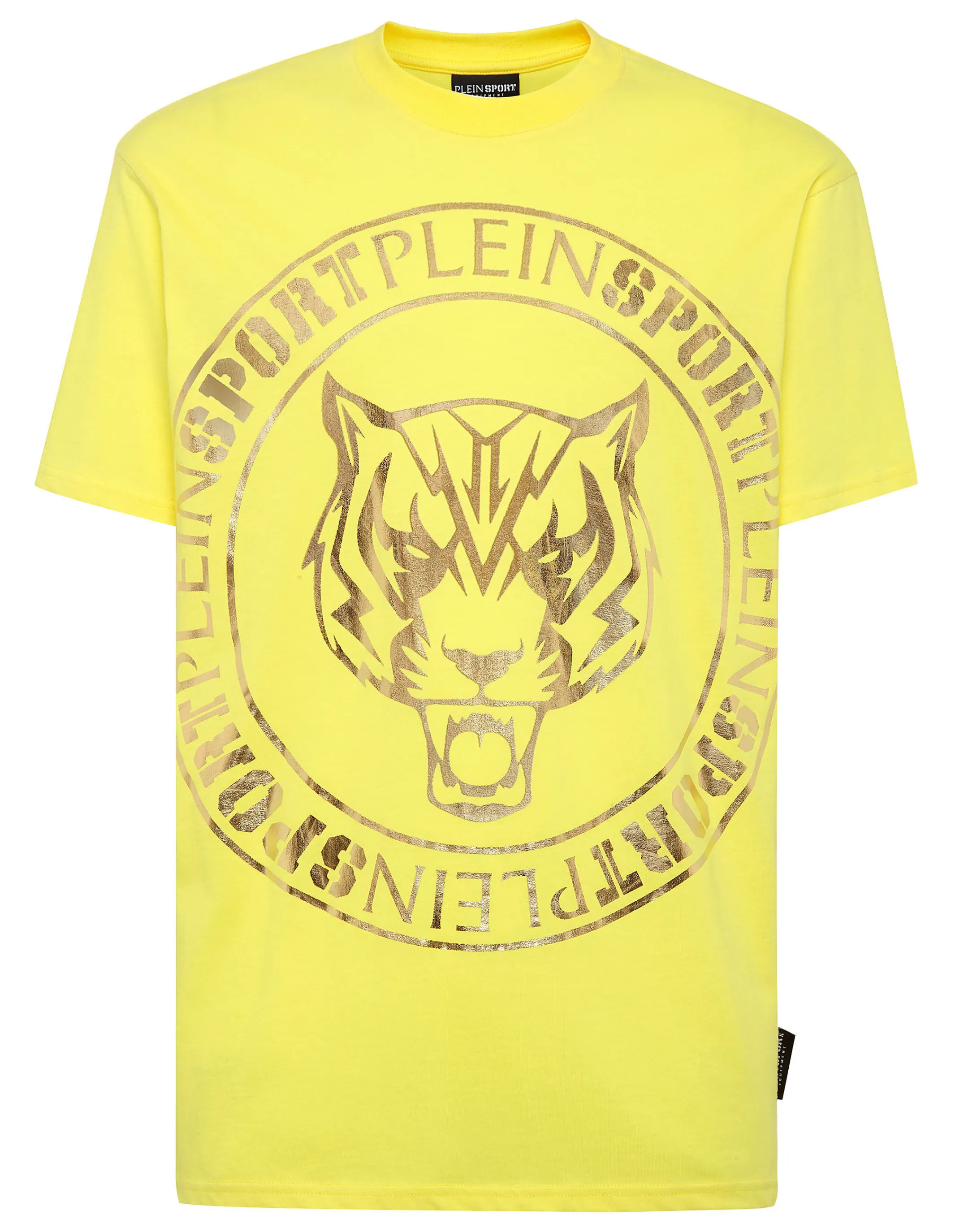 New Plein Sport T-Shirt Round Neck Ss Tiger Yellow