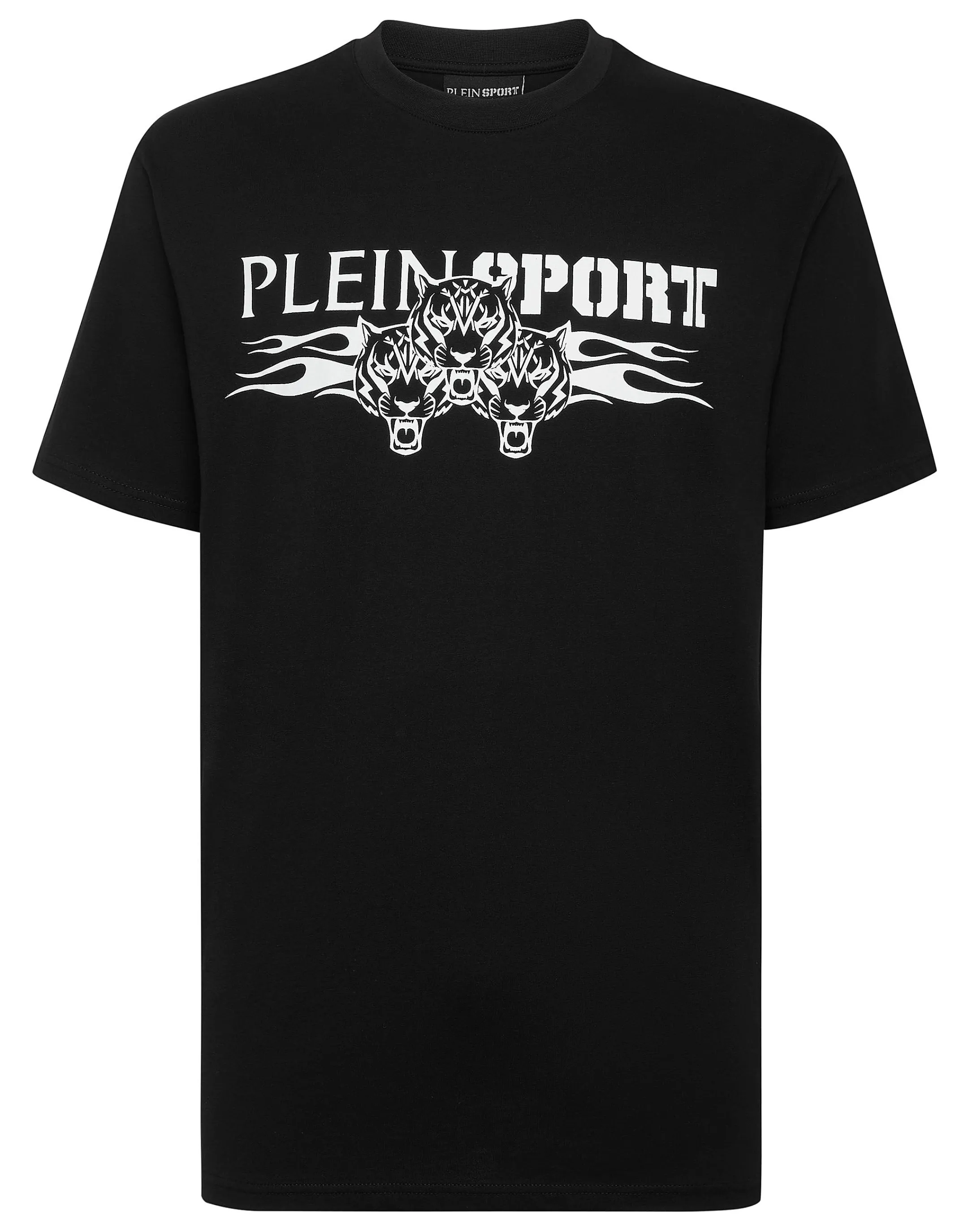 Shop Plein Sport T-Shirt Round Neck Ss Tiger Black / White