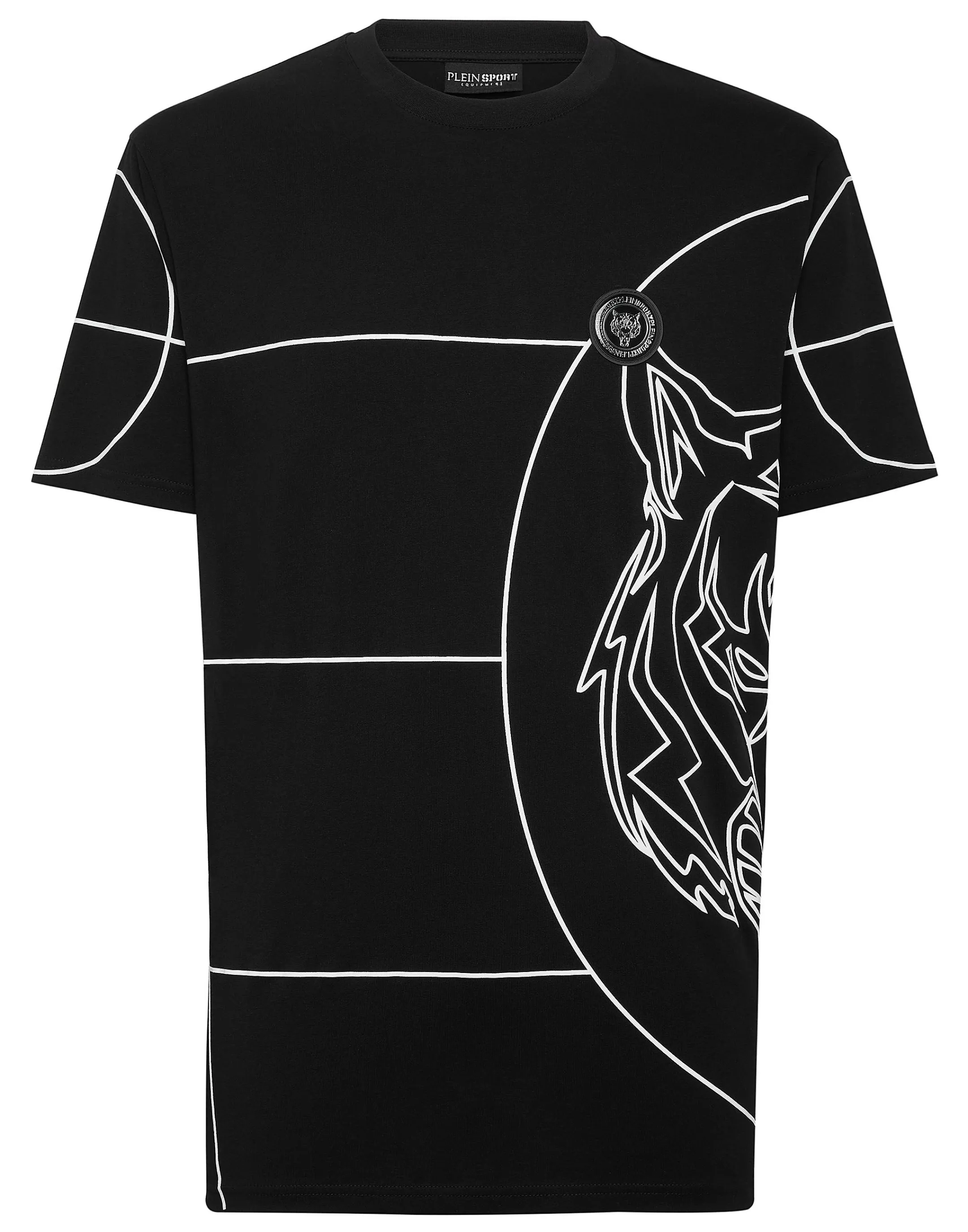 Best Plein Sport T-Shirt Round Neck Ss Tiger Black / White