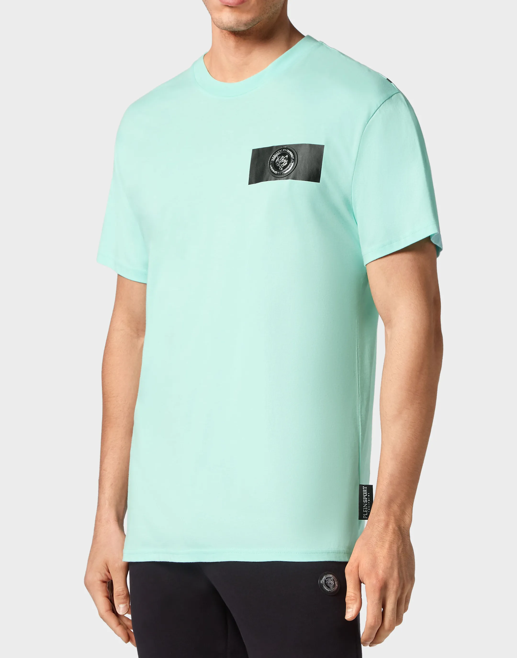 Cheap Plein Sport T-Shirt Round Neck Ss Tiger Mint Green