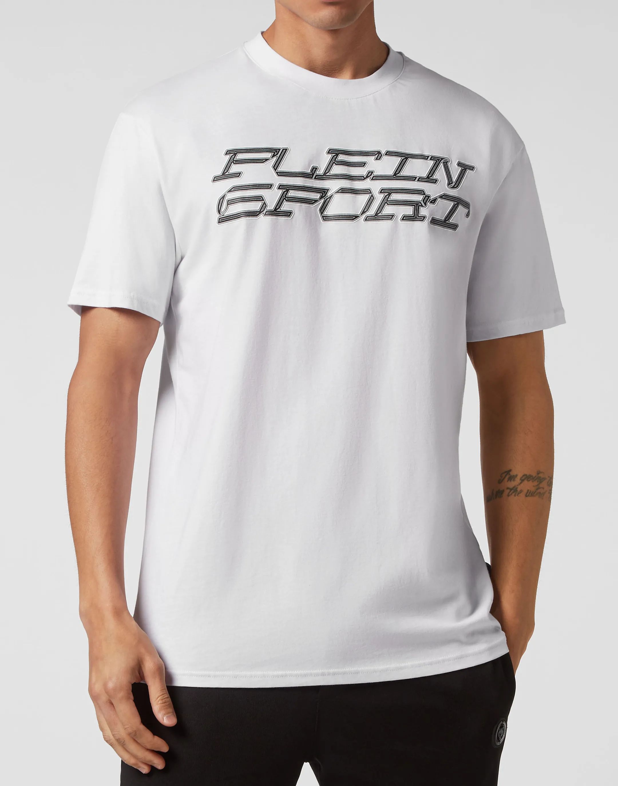 Cheap Plein Sport T-Shirt Round Neck Ss Tiger White