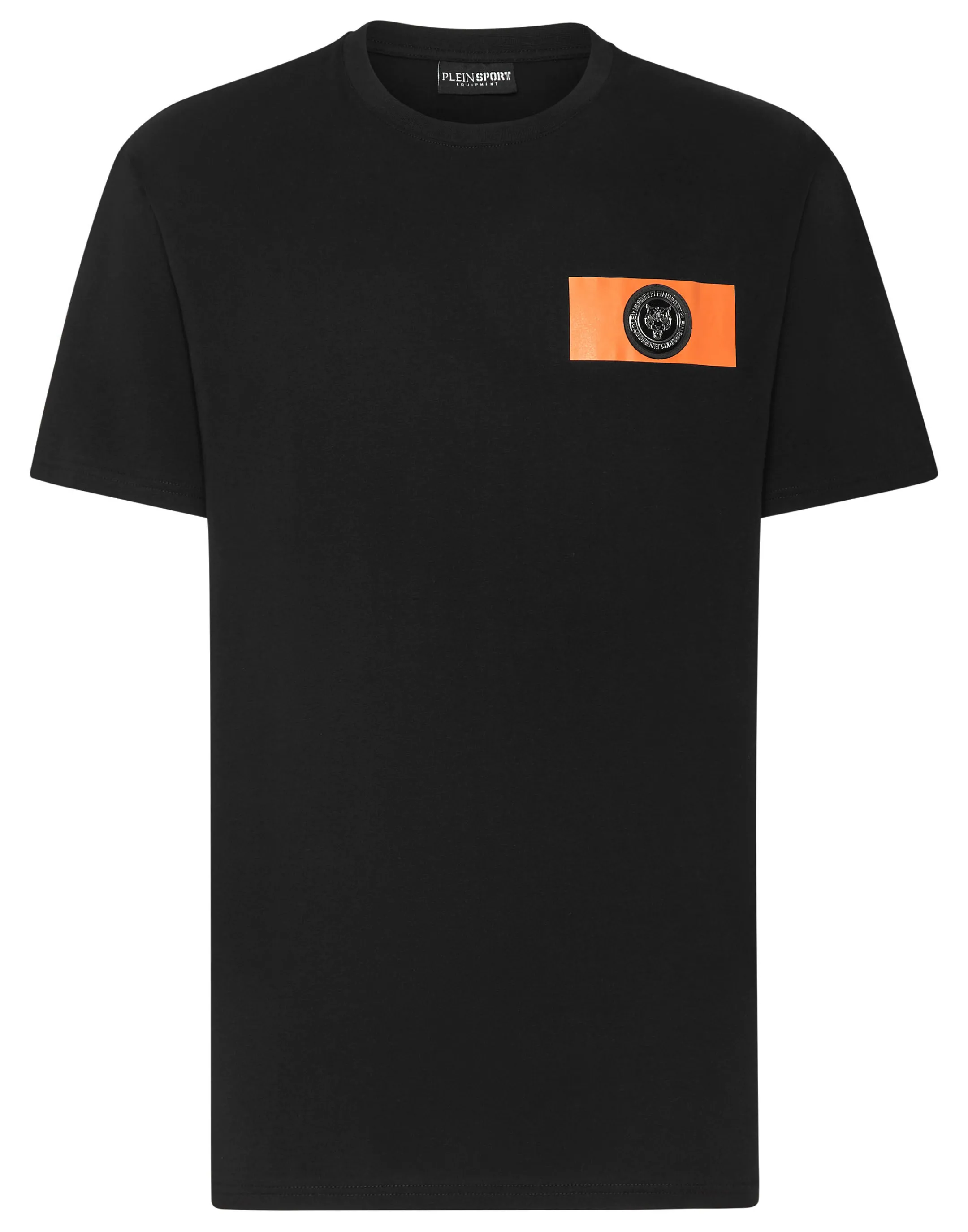 Store Plein Sport T-Shirt Round Neck Ss Tiger Crest Edition Black / Orange