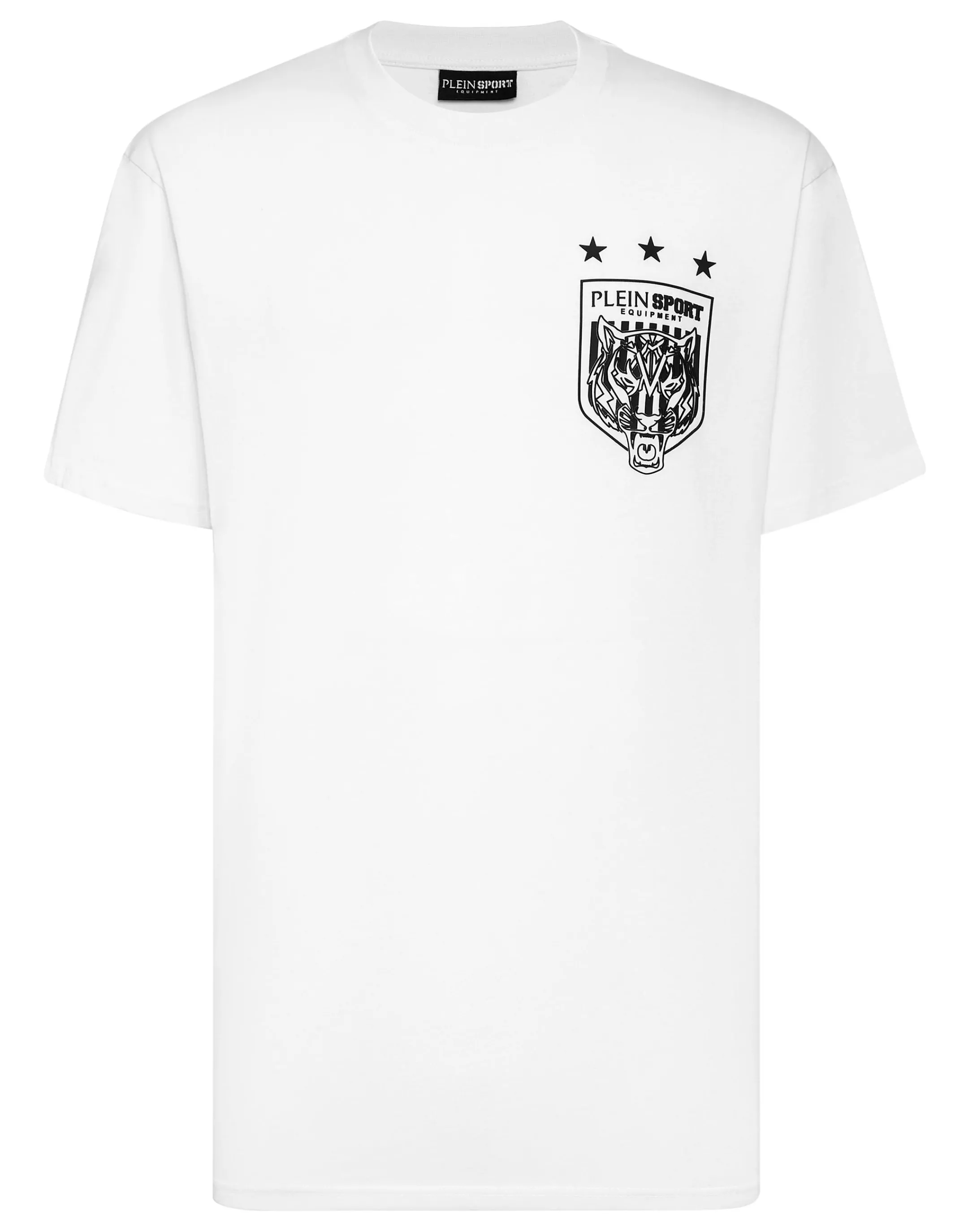 Shop Plein Sport T-Shirt Round Neck Ss Tiger Crest Edition White