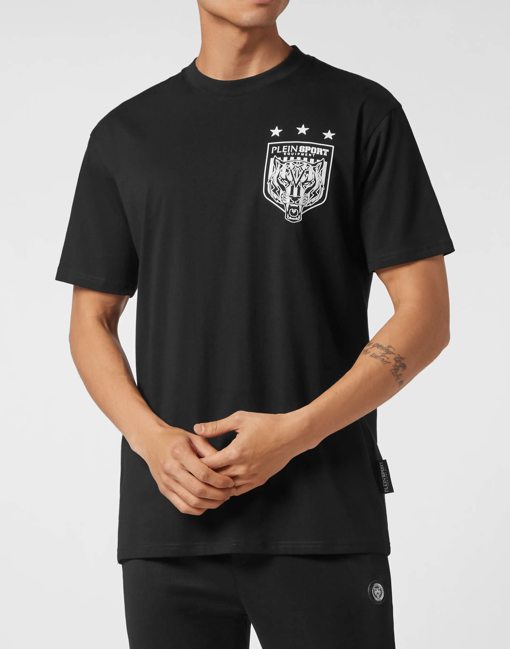 Store Plein Sport T-Shirt Round Neck Ss Tiger Crest Edition Black