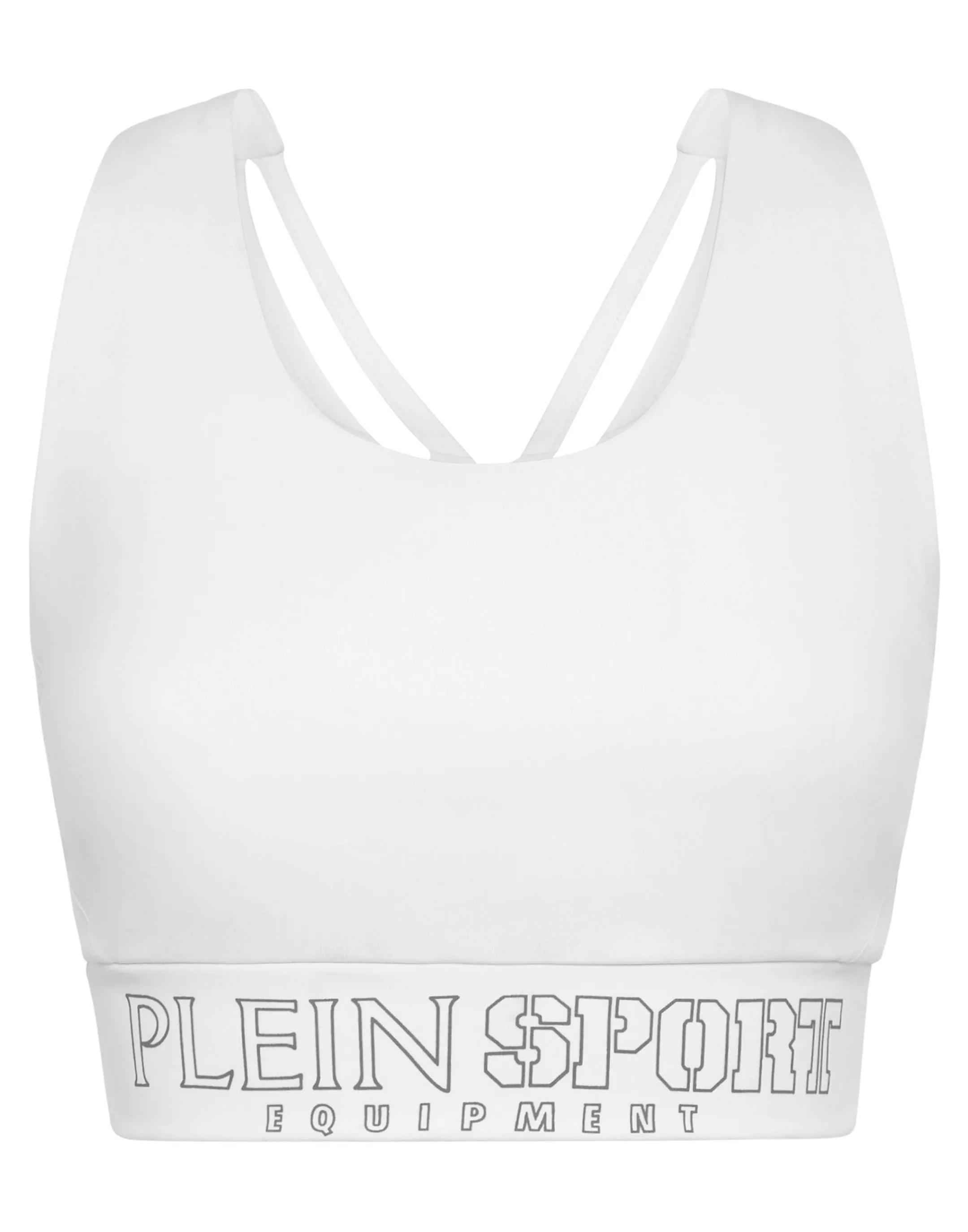 Shop Plein Sport Workout Jogging Top Statement White