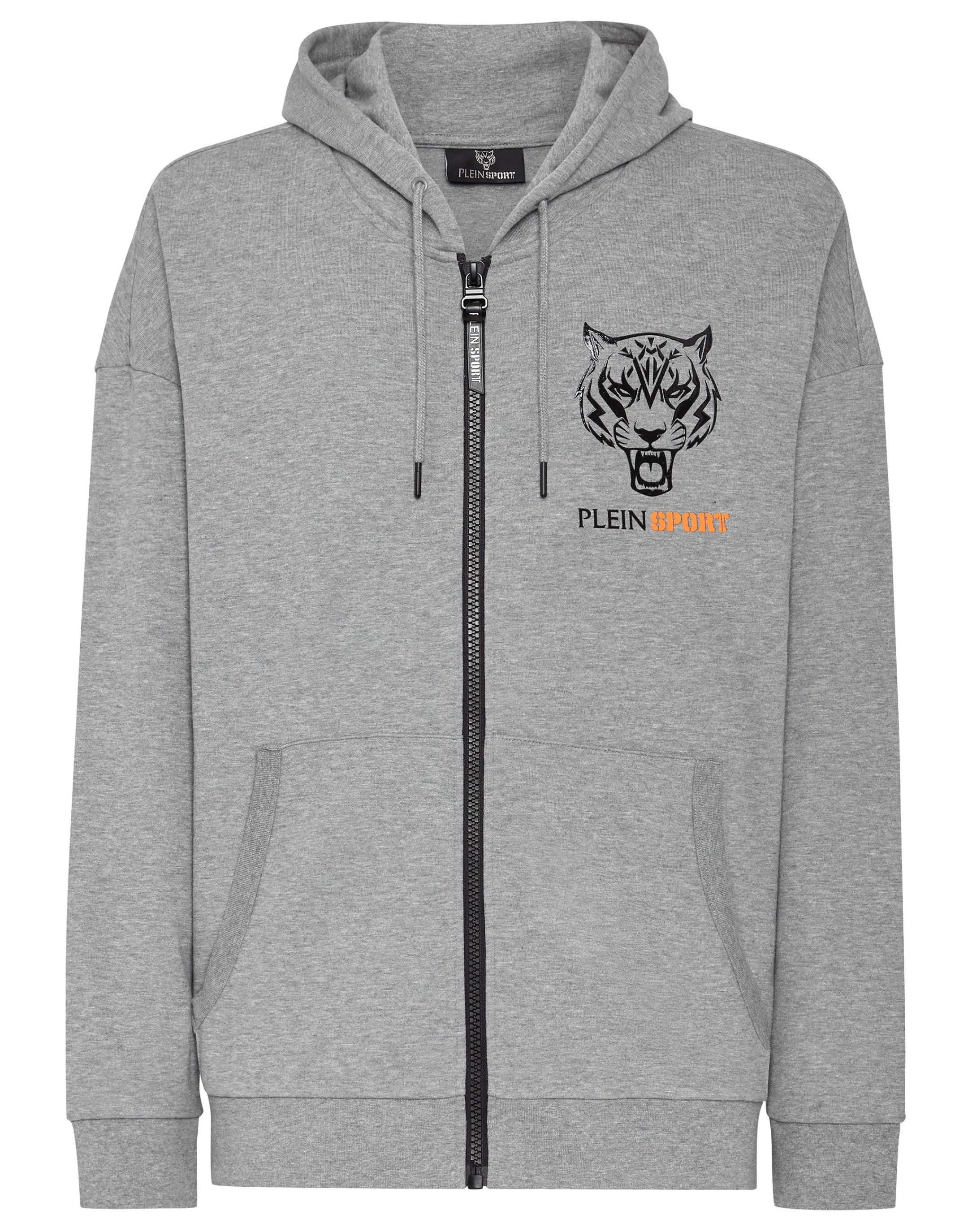 Online Plein Sport Zipped Hoodie Sweatshirt Grey